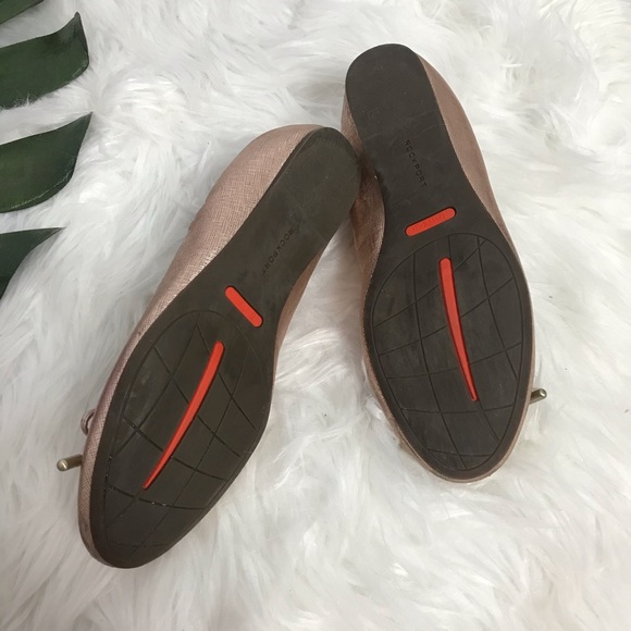 Rockport Tied Rose Gold Ballet Women's Flats Truetech - Picture 7 of 7